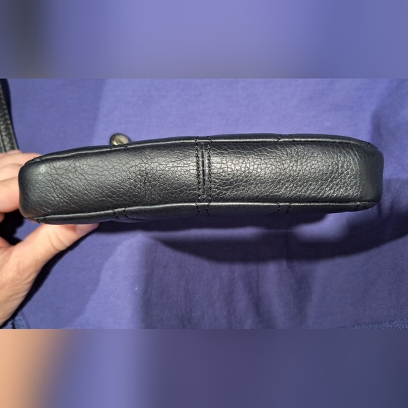 Vera Bradley Sophie Black & Gray Quilted leather Wristlet Wallet-New - Picture 5 of 10